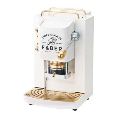 Máquina de café Pro Deluxe branco puro - Dourado