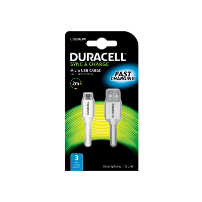 Cabo Duracell Micro Usb 2 Metro White