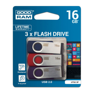 Pen Drive Goodram 16Gb * 3 Twister ( Pack C/3 Unidades)