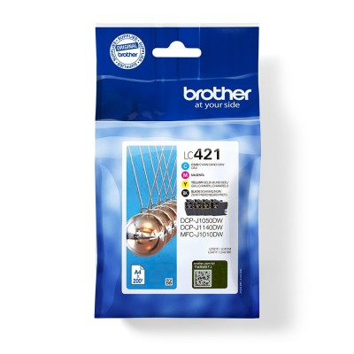 Brother LC421VAL tinteiro 1 unidade(s) Original Preto, Ciano, Magenta, Amarelo