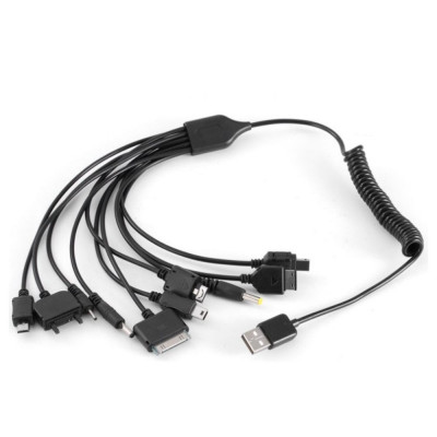 Cabo Usb-A 2.0 Macho / 10Em1 Micro Usb-B + 9 Fichas Dc