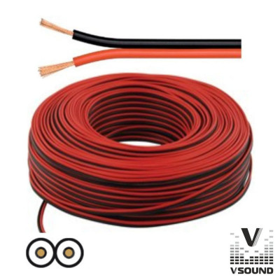 Cabo Coluna 2X1.00Mm Preto/Vermelho Vsound